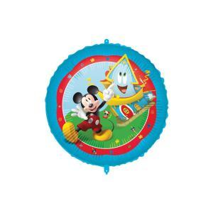 Palloncino topolino rock the house con pesetto e nastrino 18"-46cm, 1pz.