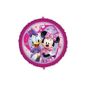 Palloncino minnie e paperina con pesetto e nastrino 18"-46cm, 1pz.