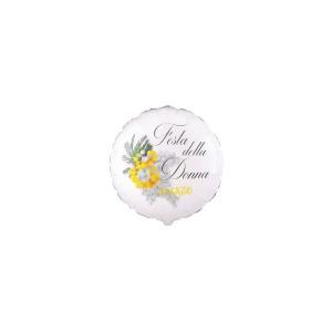 Palloncino festa della donna tondo 4"-10cm. 1pz