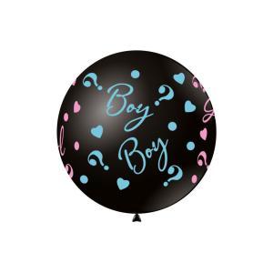 Palloncini neri boy girl punto interrogativo 18"-45cm, 20pz.