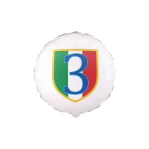 Palloncino del napoli con scudetto italia 18"-45cm, 1pz.