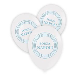 Palloncini forza napoli bianchi e celste, 100pz.