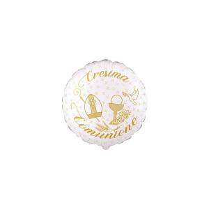 Palloncino cresima comunione simboli oro 9inc-22cm, 5pz.