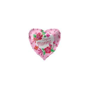 Palloncino a cuore auguri mamma 4inc-10cm, 5pz.