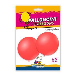 Palloncini colore rosso corallo pastello 33inc-83cm, 2pz.