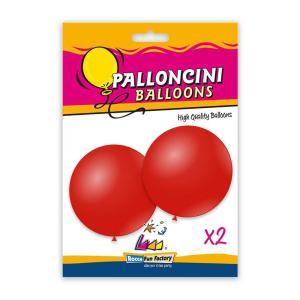 Palloncini colore rosso scuro metallizzato 33inc-83cm, 2pz.