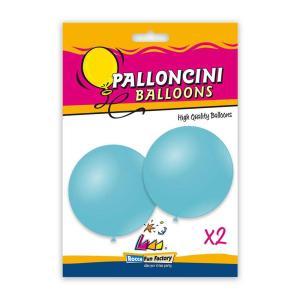 Palloncini celeste metallizzato 33inc-83cm, 2pz.