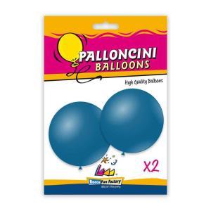 Palloncini blu royal metallizzato 33inc-83cm, 2pz.