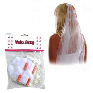 Velo sposa addio al nubilato, gadget sexy, 1pz.