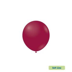 Palloncini rosso cranberry pastello soft line 5inc-13cm, 100pz.