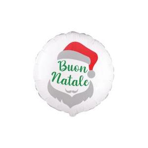 Mylar buon natale babbo natale tondo 18" 1pz